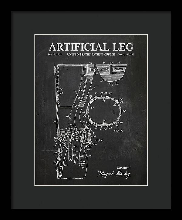 Artificial Leg Chalkboard Patent Us2590782a