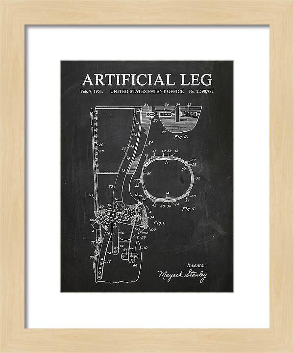 Artificial Leg Chalkboard Patent Us2590782a