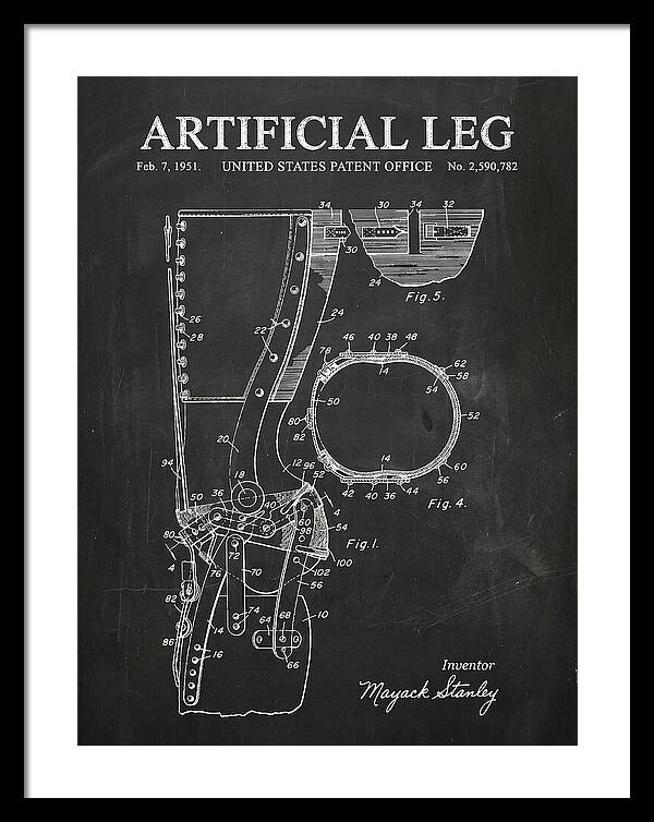 Artificial Leg Chalkboard Patent Us2590782a