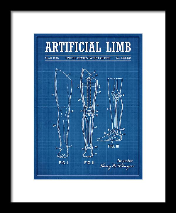 Artificial Limb Blueprint Patent Us1525633a
