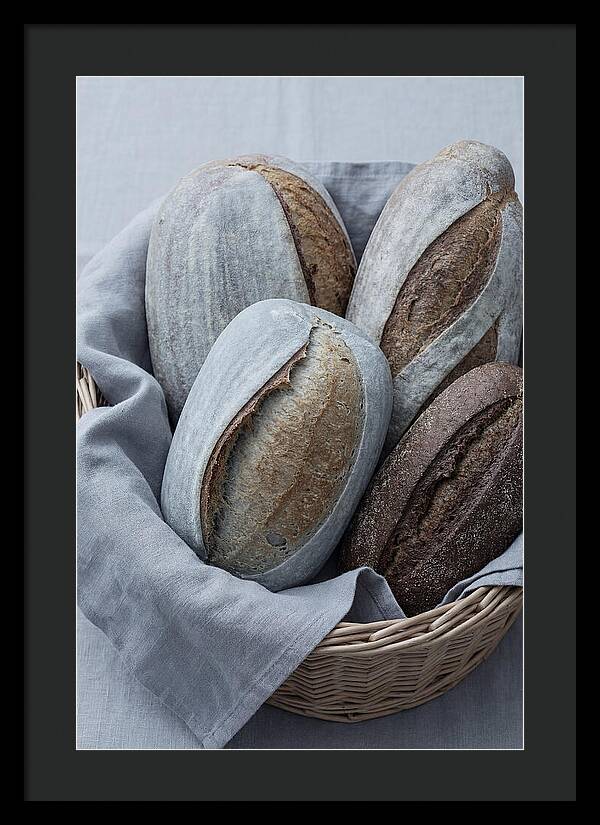 Artisan Bread Loaves In Basket