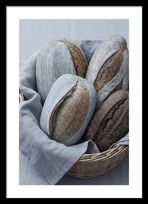 Artisan Bread Loaves In Basket