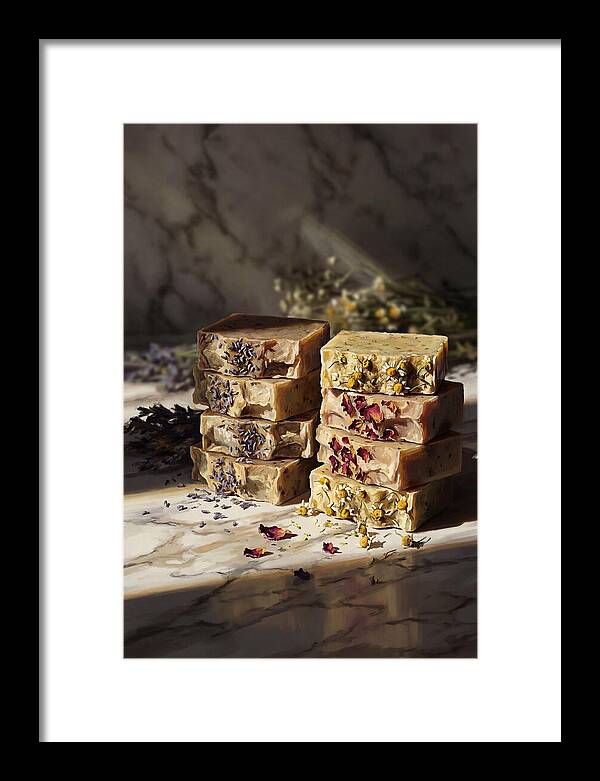 Artisan Soap Bars With Dried Flowers