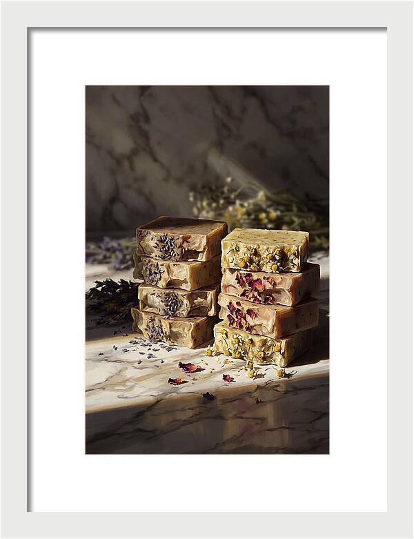 Artisan Soap Bars With Dried Flowers