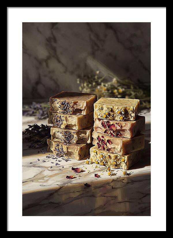 Artisan Soap Bars With Dried Flowers