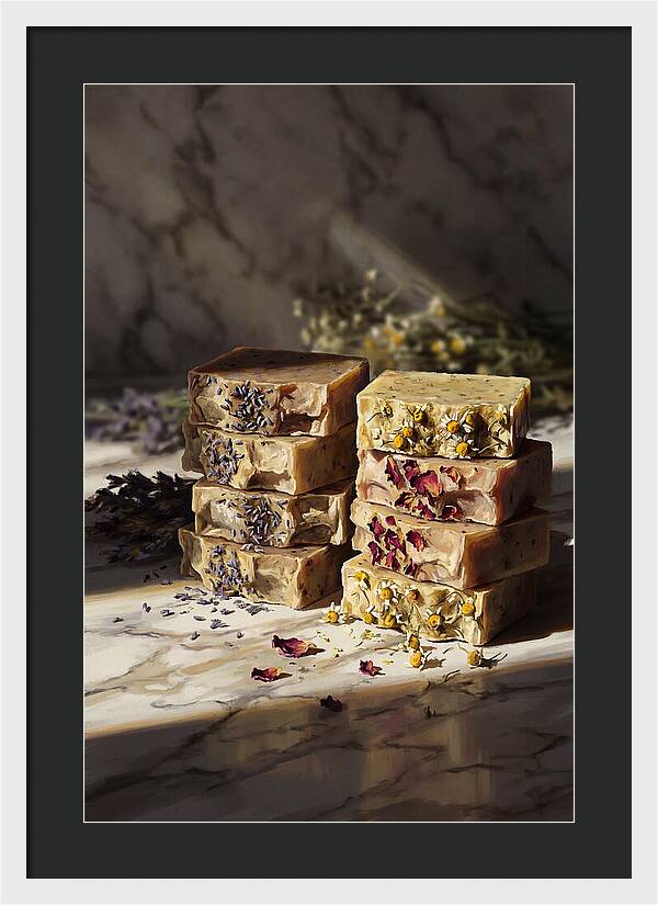 Artisan Soap Bars With Dried Flowers