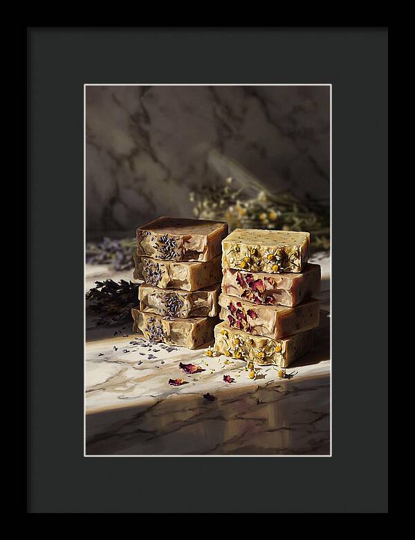 Artisan Soap Bars With Dried Flowers