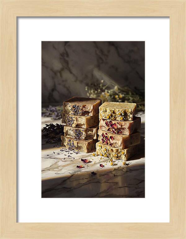 Artisan Soap Bars With Dried Flowers