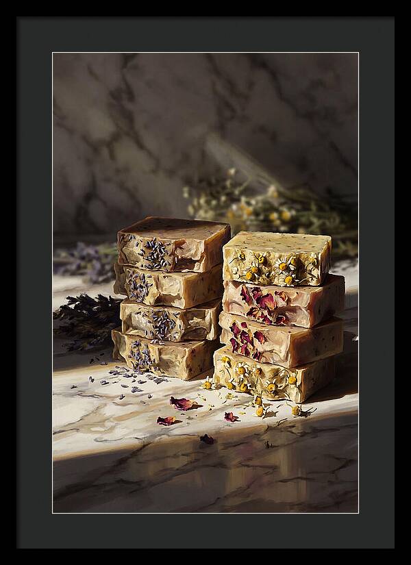 Artisan Soap Bars With Dried Flowers