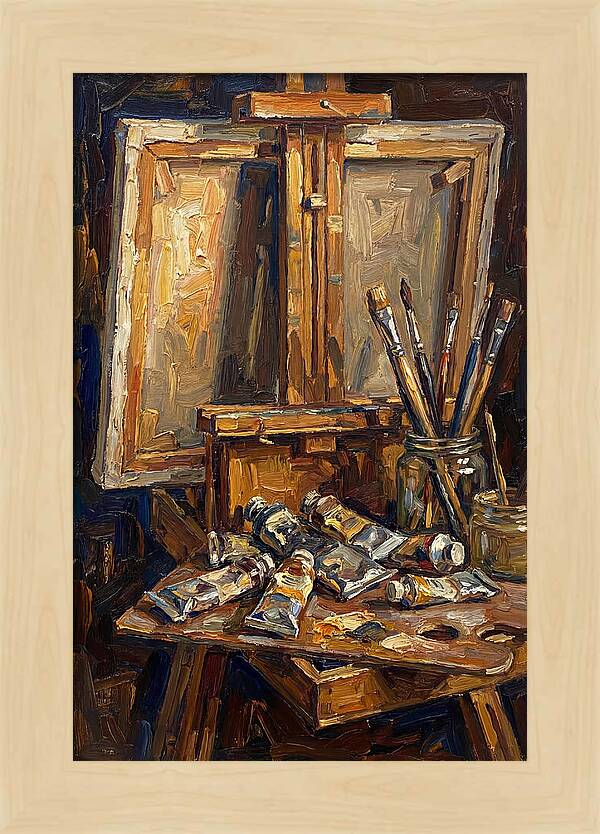 Artist Loft Still Life With Easel