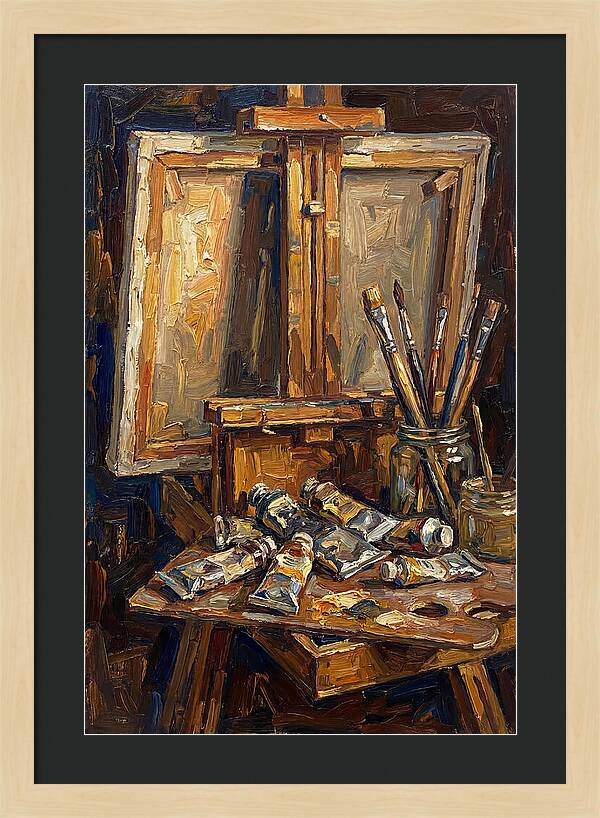 Artist Loft Still Life With Easel