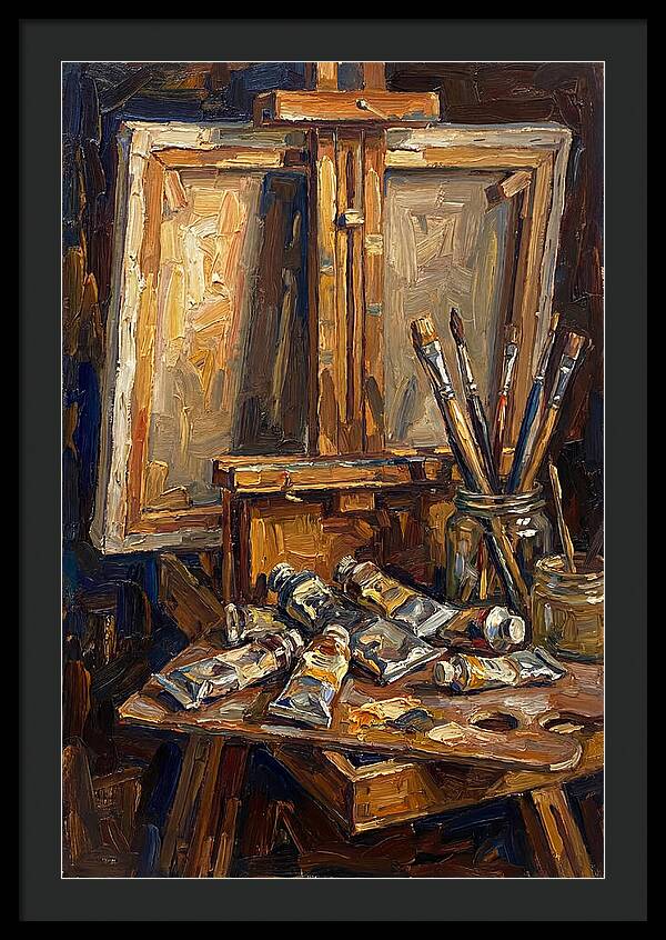 Artist Loft Still Life With Easel