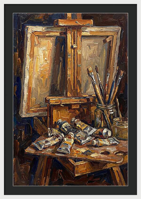 Artist Loft Still Life With Easel