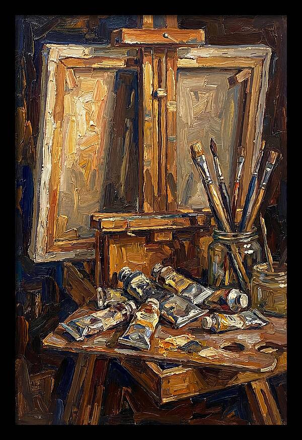 Artist Loft Still Life With Easel