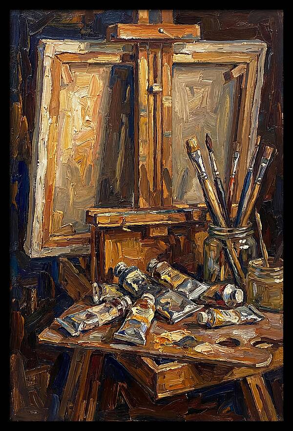 Artist Loft Still Life With Easel