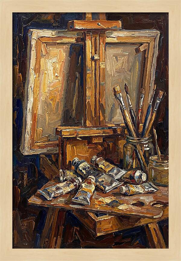 Artist Loft Still Life With Easel