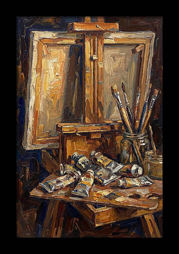 Artist Loft Still Life With Easel