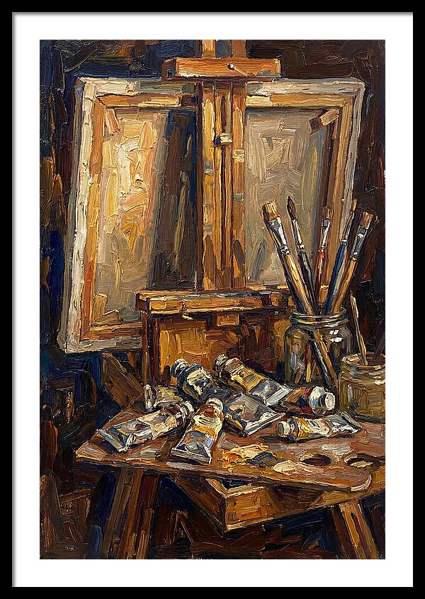 Artist Loft Still Life With Easel