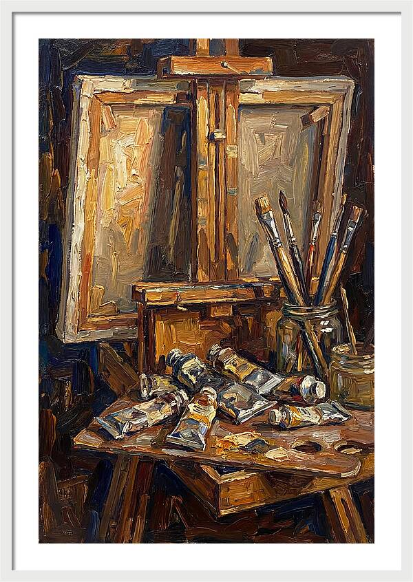 Artist Loft Still Life With Easel
