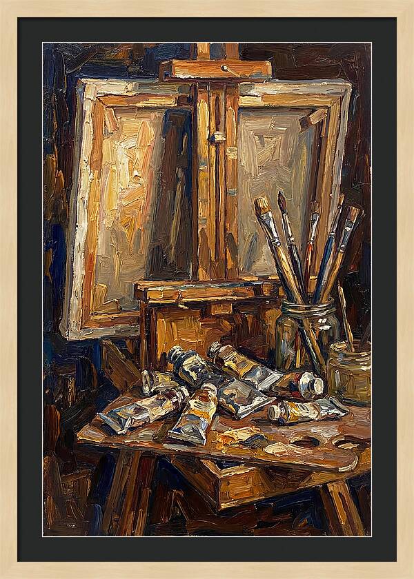 Artist Loft Still Life With Easel