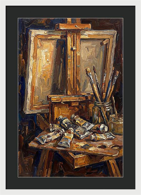 Artist Loft Still Life With Easel