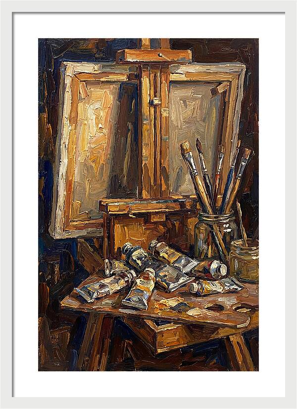 Artist Loft Still Life With Easel