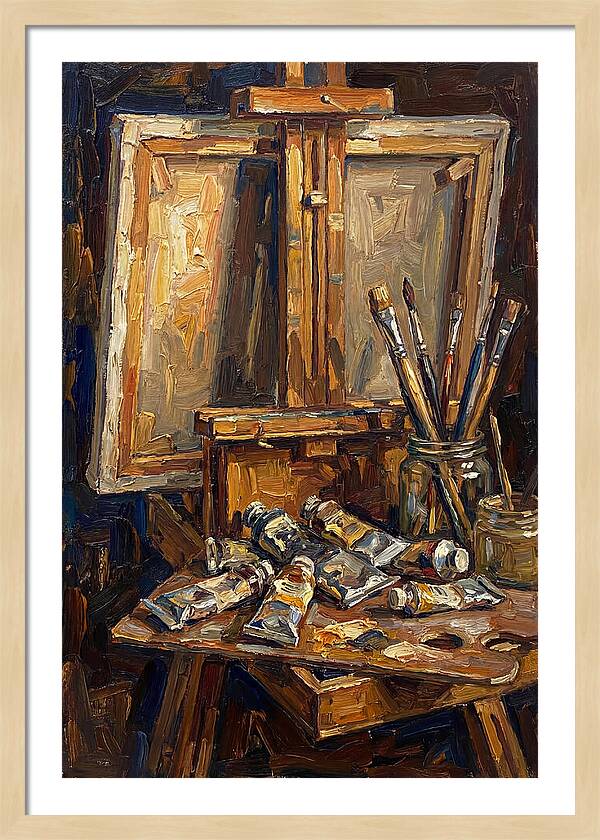 Artist Loft Still Life With Easel