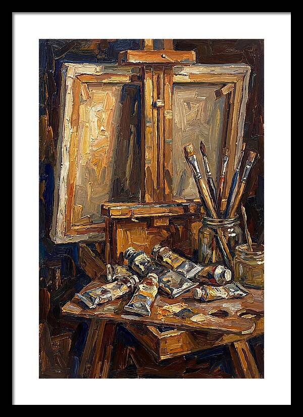 Artist Loft Still Life With Easel