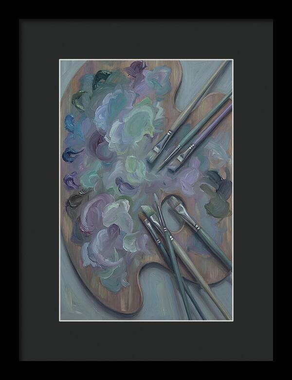 Artist Palette With Mixed Oil Paints