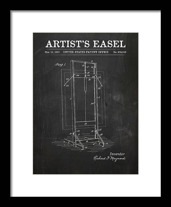 Artist's Easel Chalkboard Patent Us878549a