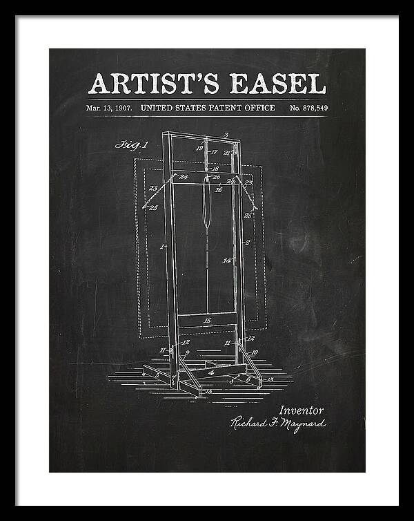 Artist's Easel Chalkboard Patent Us878549a