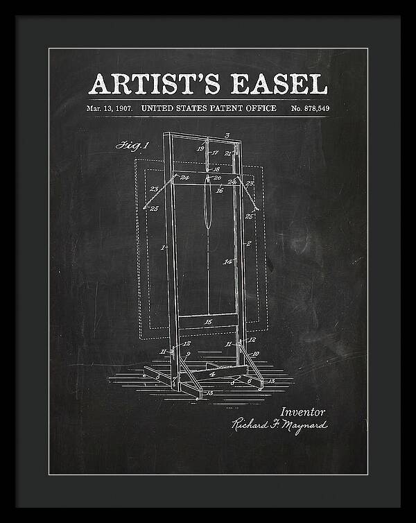 Artist's Easel Chalkboard Patent Us878549a
