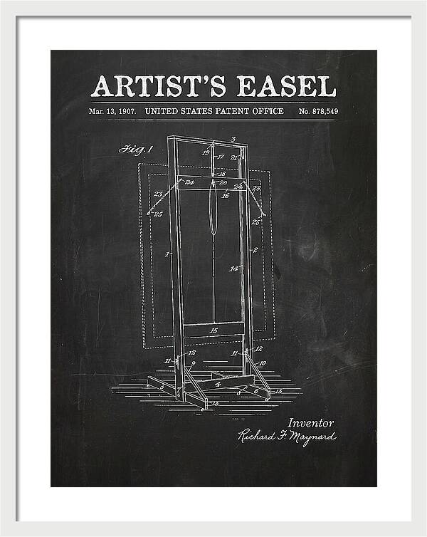 Artist's Easel Chalkboard Patent Us878549a
