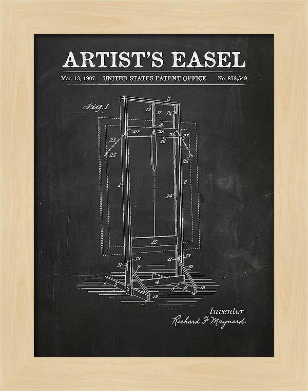 Artist's Easel Chalkboard Patent Us878549a