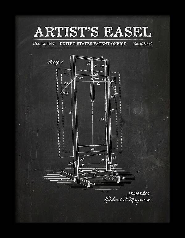 Artist's Easel Chalkboard Patent Us878549a