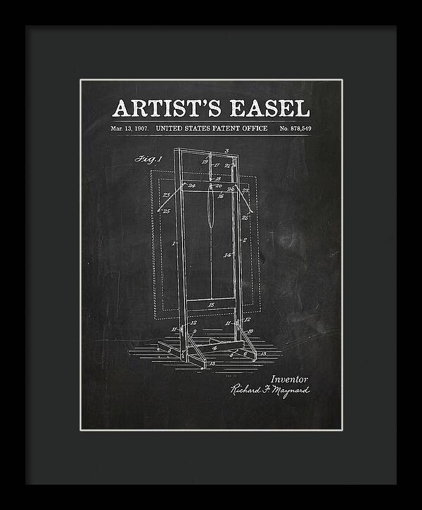 Artist's Easel Chalkboard Patent Us878549a