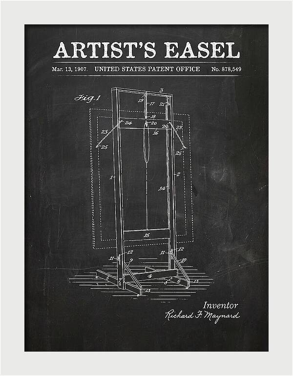 Artist's Easel Chalkboard Patent Us878549a