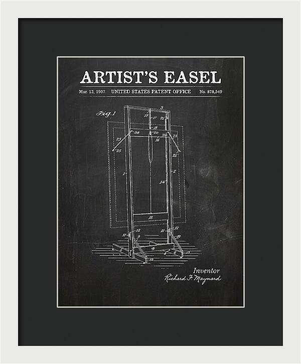 Artist's Easel Chalkboard Patent Us878549a