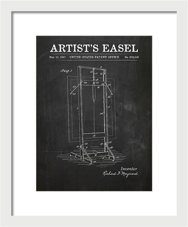 Artist's Easel Chalkboard Patent Us878549a