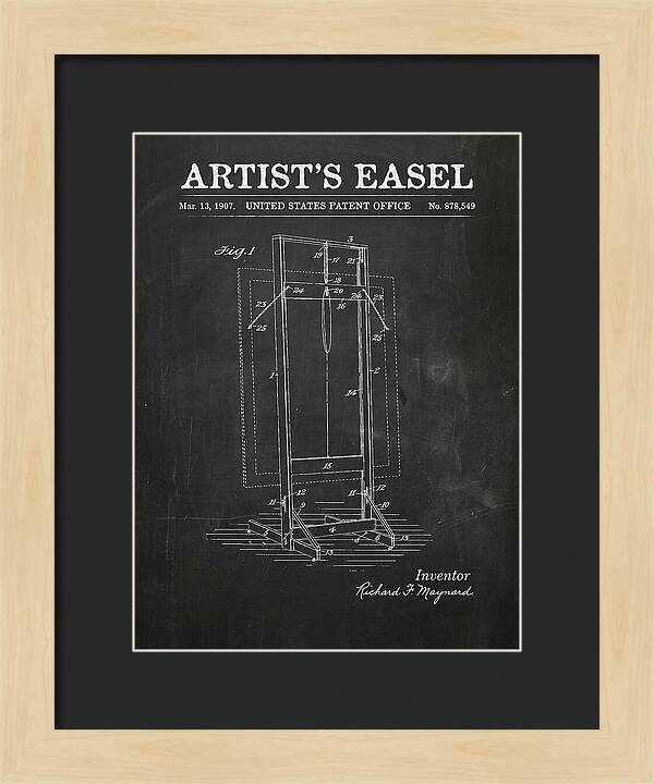 Artist's Easel Chalkboard Patent Us878549a