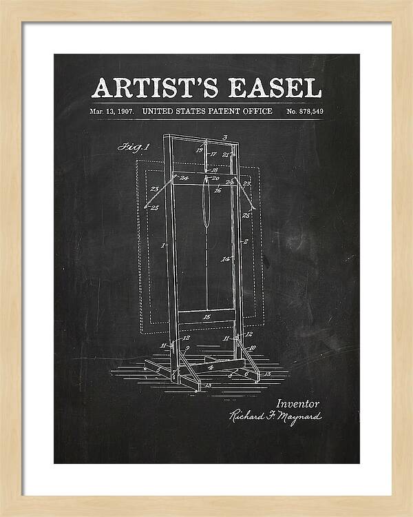 Artist's Easel Chalkboard Patent Us878549a