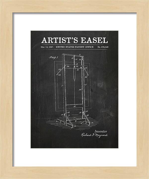 Artist's Easel Chalkboard Patent Us878549a