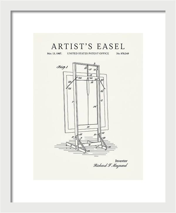 Artist's Easel Minimalist Patent Us878549a