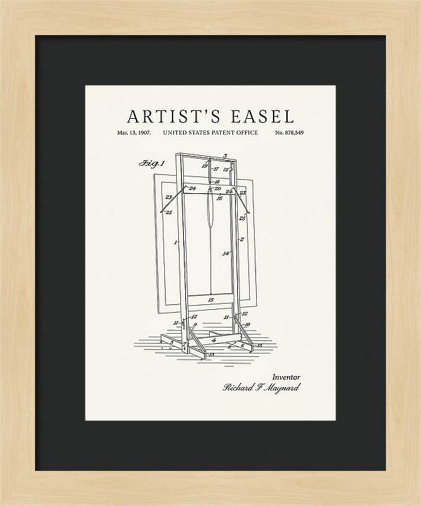 Artist's Easel Minimalist Patent Us878549a