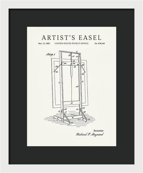 Artist's Easel Minimalist Patent Us878549a