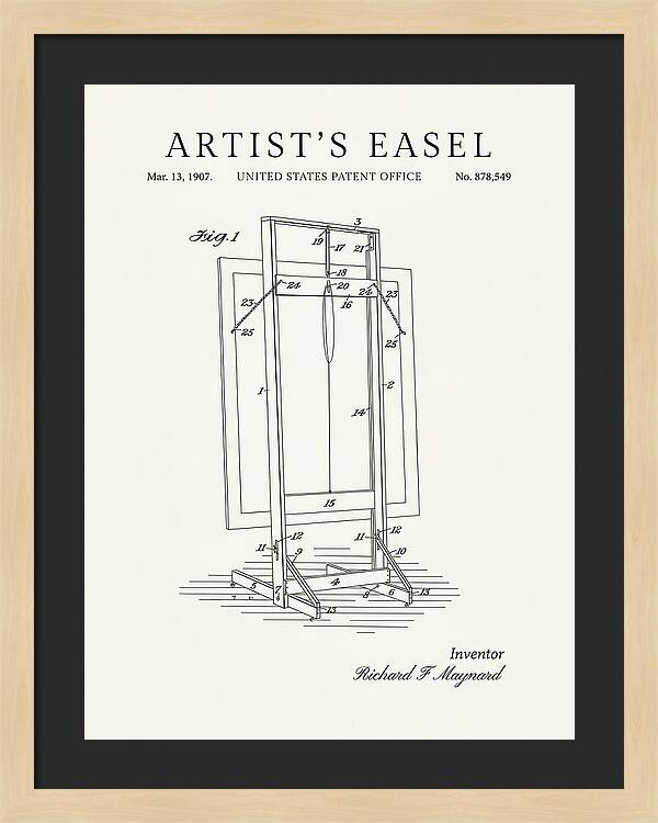 Artist's Easel Minimalist Patent Us878549a