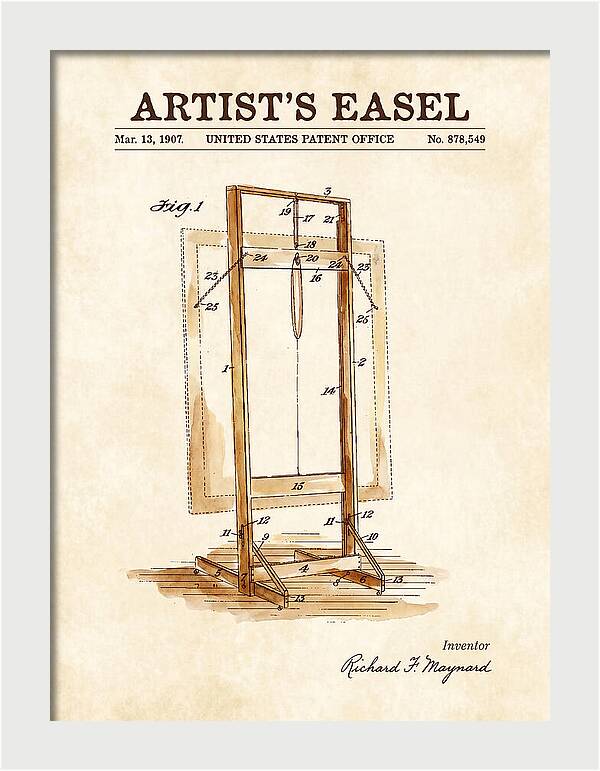Artist's Easel Watercolor Patent Us878549a