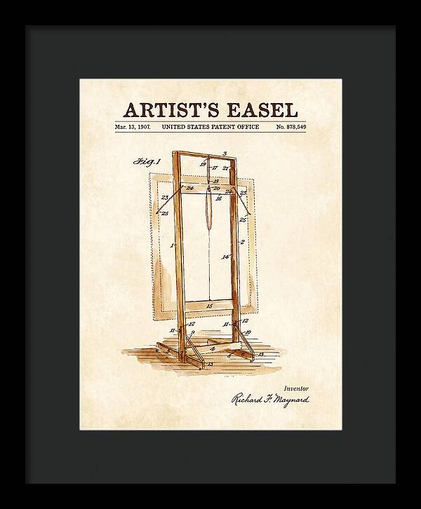 Artist's Easel Watercolor Patent Us878549a