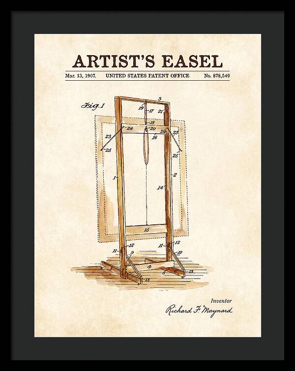 Artist's Easel Watercolor Patent Us878549a