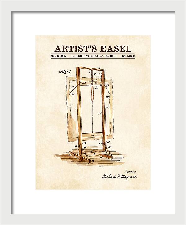 Artist's Easel Watercolor Patent Us878549a